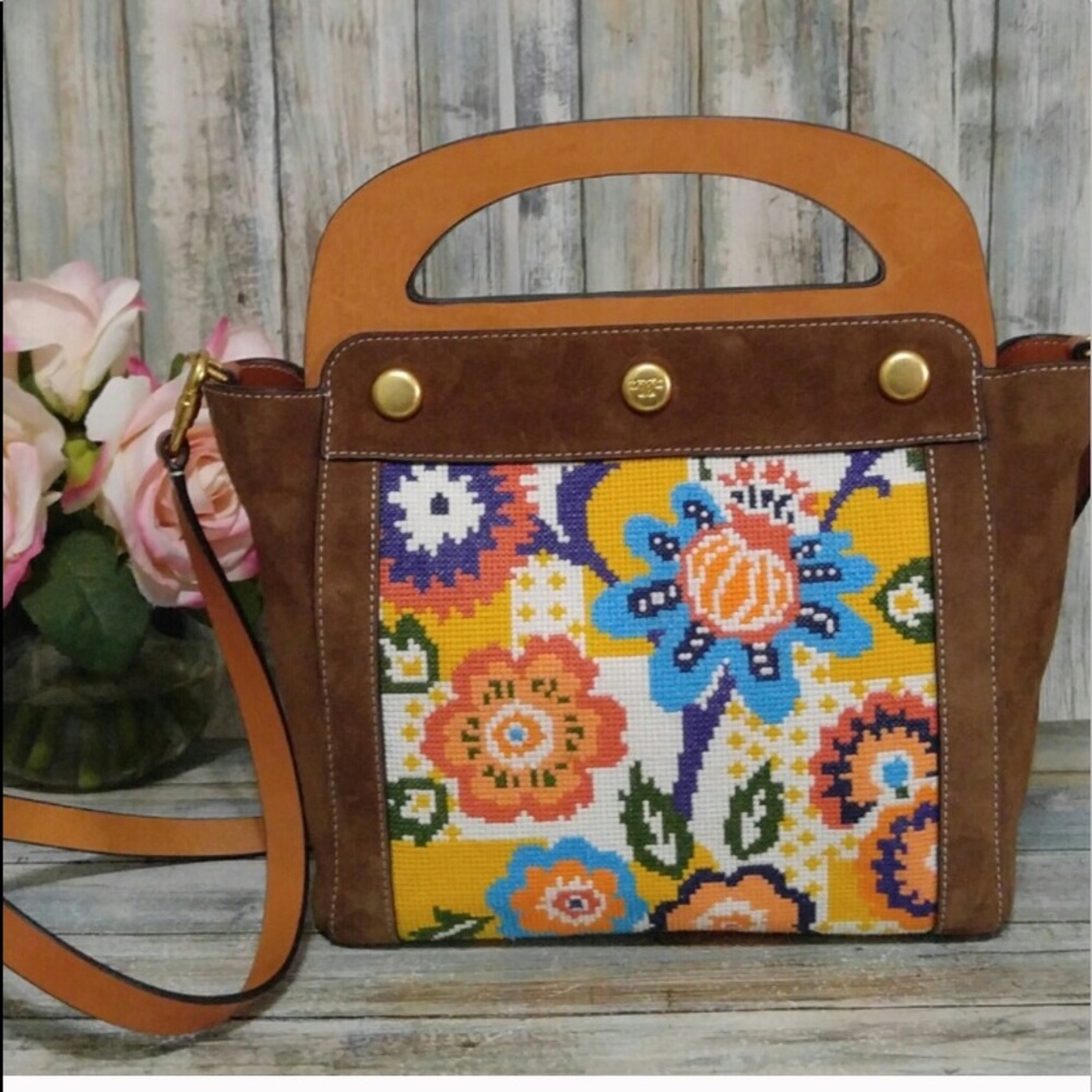 Tory Burch Needlepoint Bermuda Bag